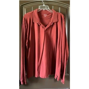 Austin Men’s Long Sleeve 2 button pull over shirt, 2XL